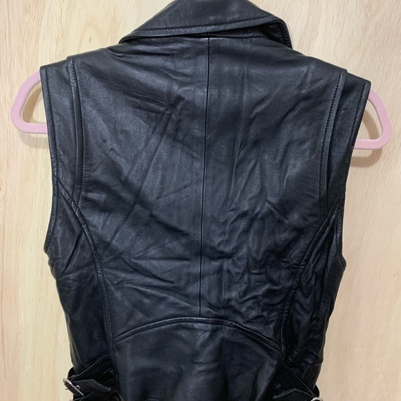 IRO Harri Leather Moto Vest size 36 - Picture 4 of 8